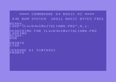il C64 in Italiano