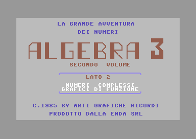 Algebra 3 Volume 2 Lato B